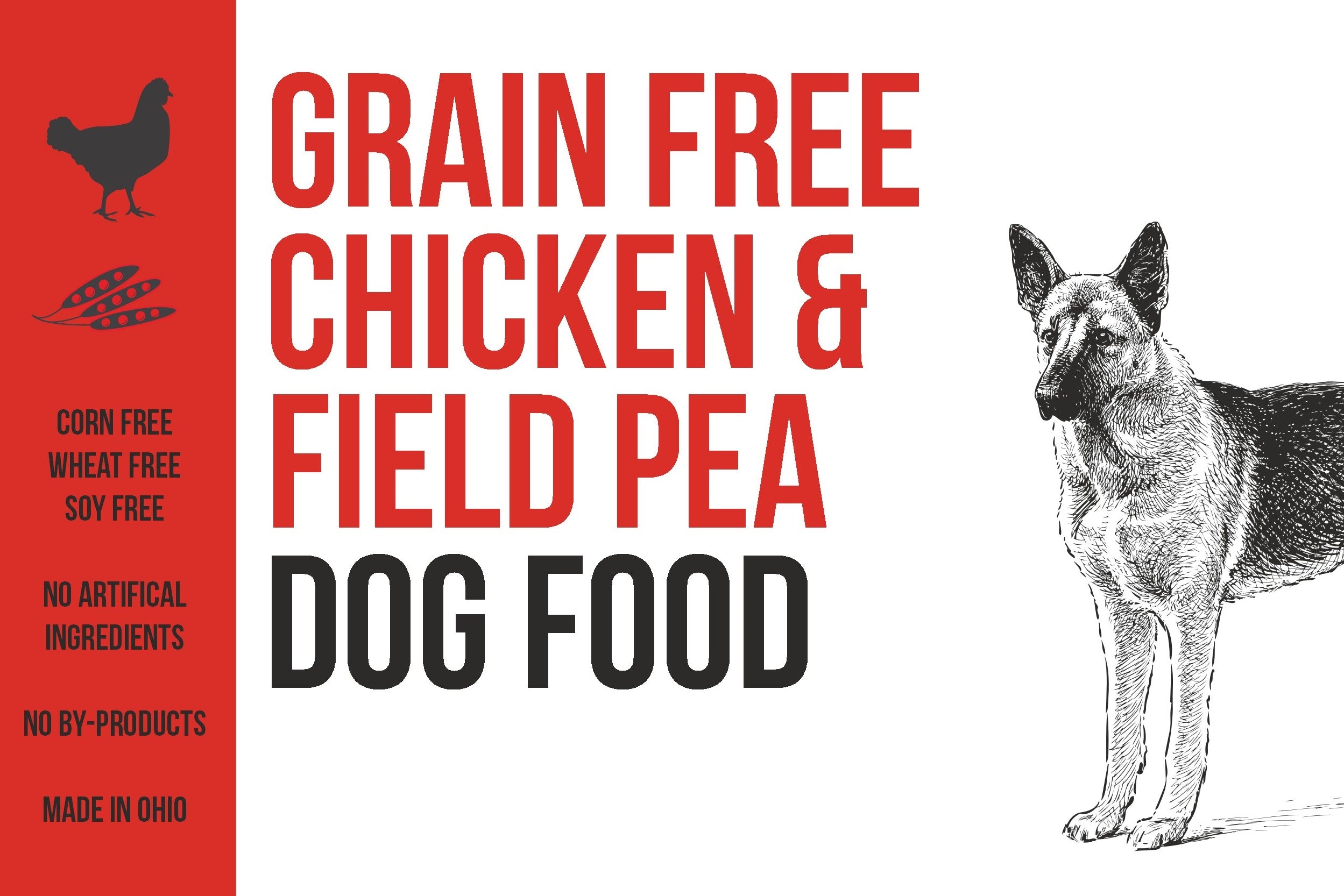 Chicken and pea outlet dog food